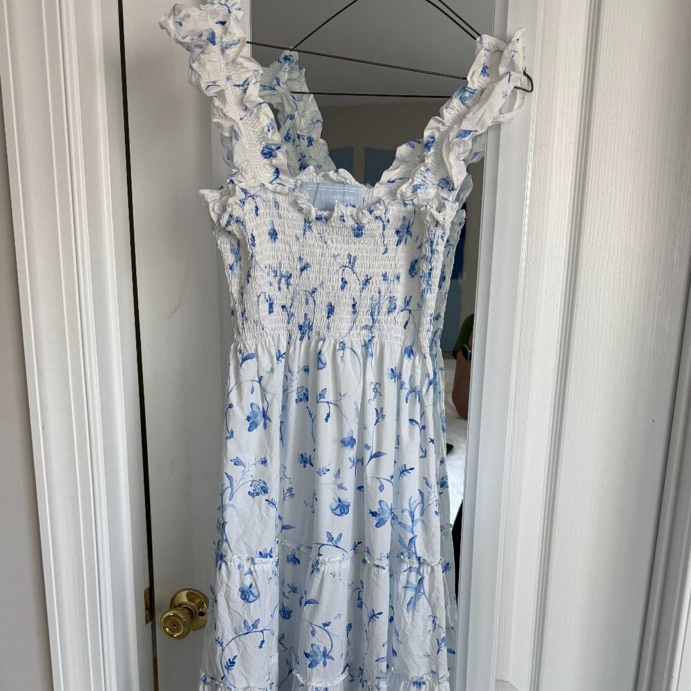 Hill House Size Small Blue and White NAP DRESS